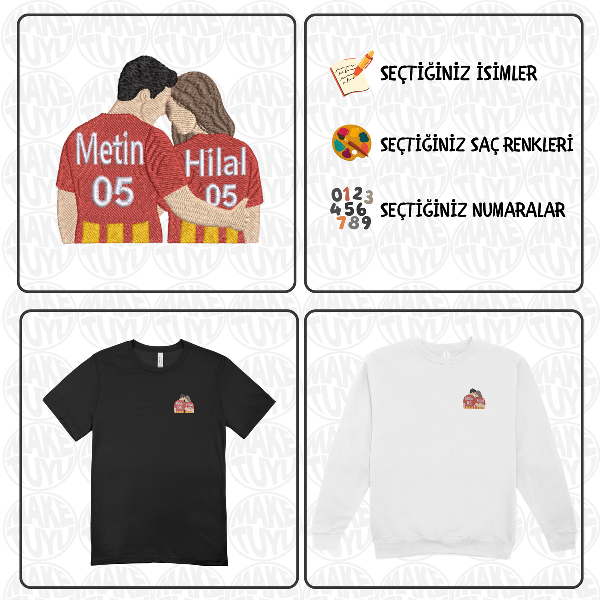 Özelleştirilebilir Çift Nakışı 2