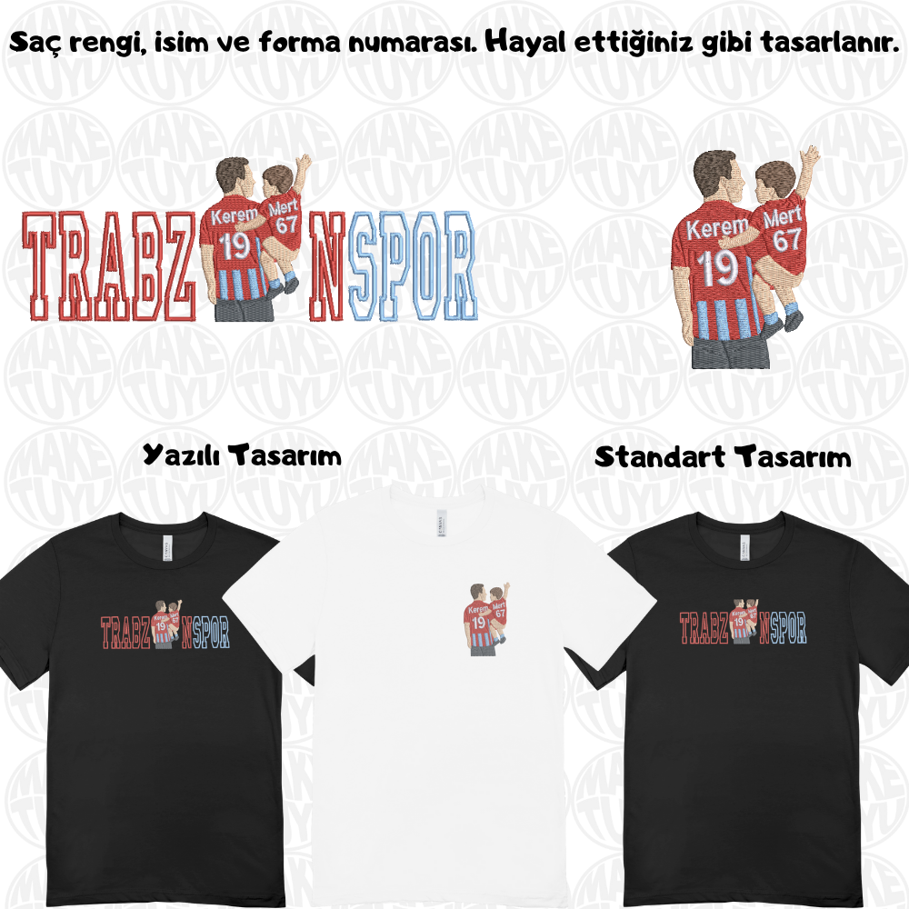 Özelleştirilebilir Trabzonspor Anne-Baba-Çocuk