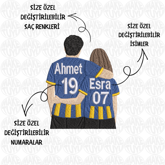 Özelleştirilebilir Takımlı Çift Nakışı
