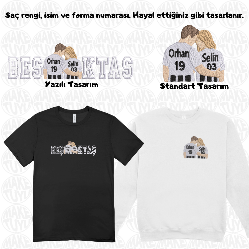 Özelleştirilebilir Takımlı Çift Nakışı 2
